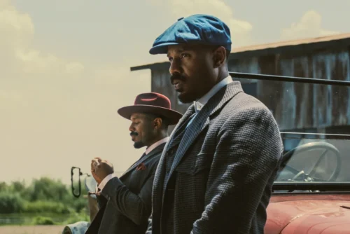 Michael B. Jordan as twins Smoke and Stack in “Sinners." (Courtesy of Warner Bros. Pictures)