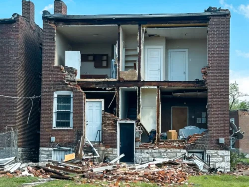 An EF-3 tornado with 150 mph winds ripped through the St. Louis area on May 16, killing five people while damaging or destroying generational Black businesses. (Antoine White)