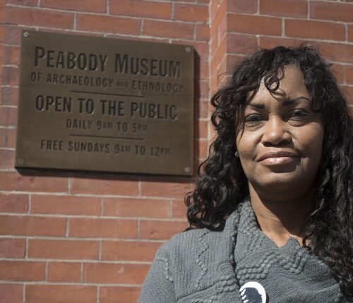Tamara Lanier, who sued the school for access to her ancestor's photos (Sidni M. Frederick, photographer for The Harvard Crimson, MIT, via Wikimedia Commons)