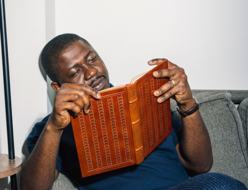 Edafe Okporo owns one of the 50 original gold-plated copies of James Baldwin’s award-winning novel “Go Tell it On the Mountain." (Courtesy photo)