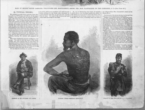 Peter Gordon, scourged back in Harper's weekly, 1863