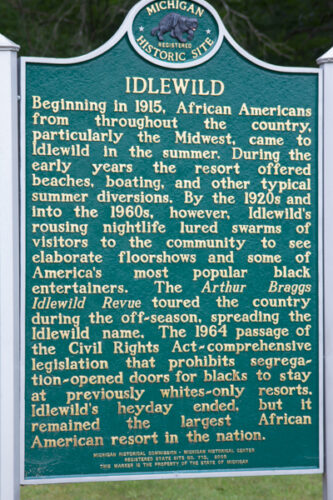 Idlewild has been designated a historical site and is now honored as the subject of an exhibit as Michigan State University (rossograph, CC BY-SA 3.0, via Wikimedia Commons)