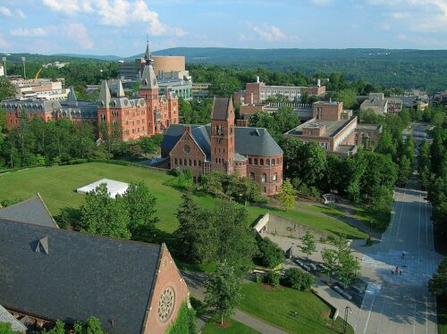 Cornell University buildings from above