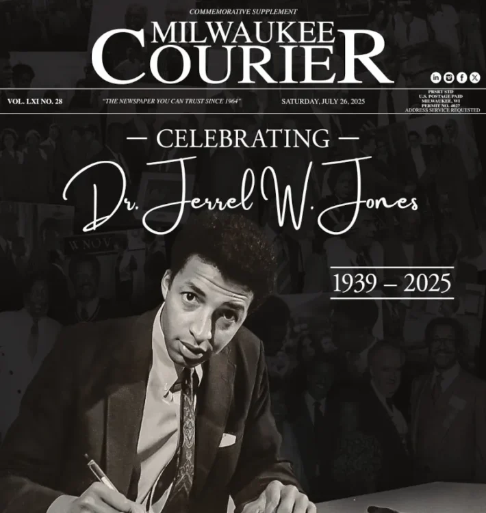Milwaukee Courier celebrating the life of Dr Jerell Jones