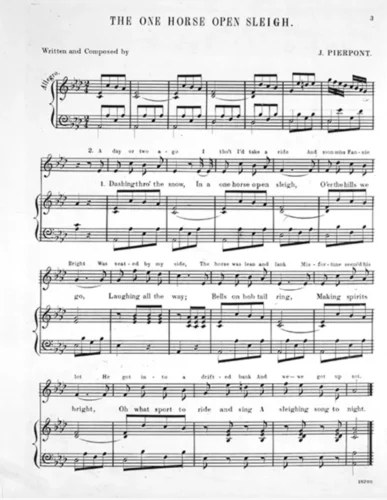 Sheet music for One Horse Open Sleigh
