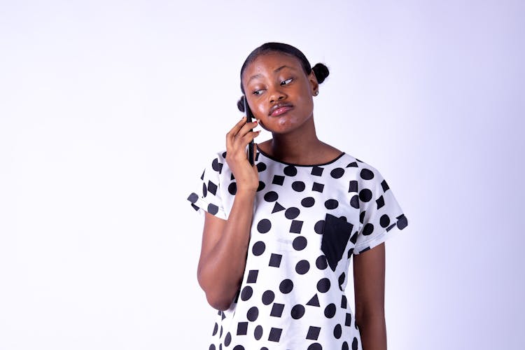 Black girl with cell phone