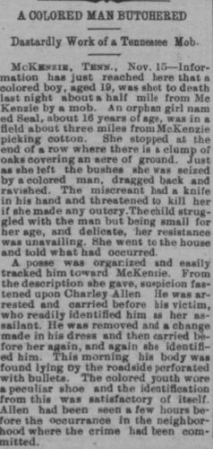 Charley Allen Lynching