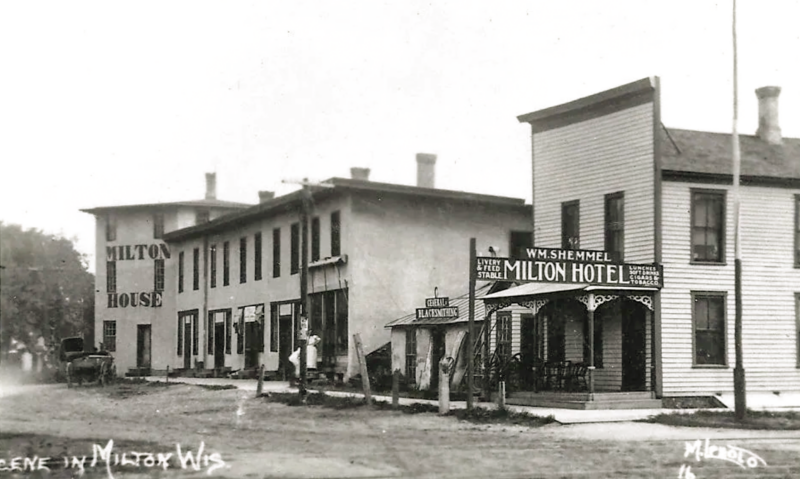 Historic photo of the Milton House. Circa 1900.