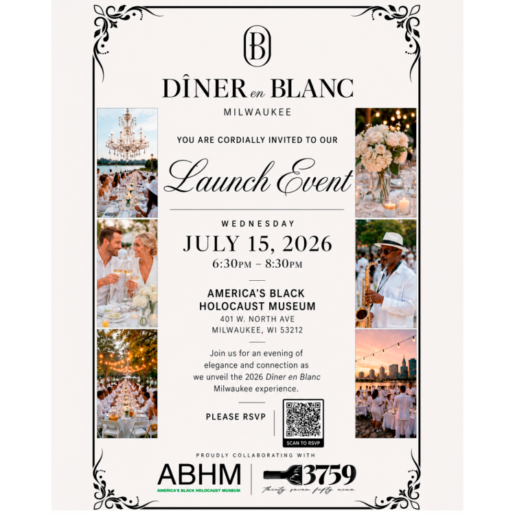 Diner en Blanc in Milwaukee Launch - America's Black Holocaust Museum