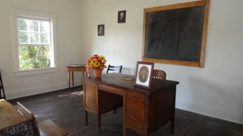 The one-room Rosenwald school in Sadieville, Kentucky. (Courtesy of City of Sadieville)