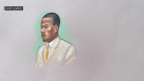 Karmelo Anthony courtroom sketch (Pat Lopez)